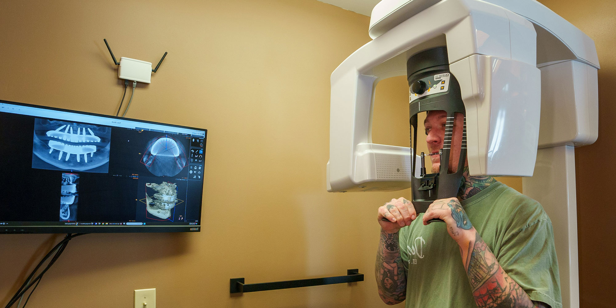 dental patient receiving cbct scan
