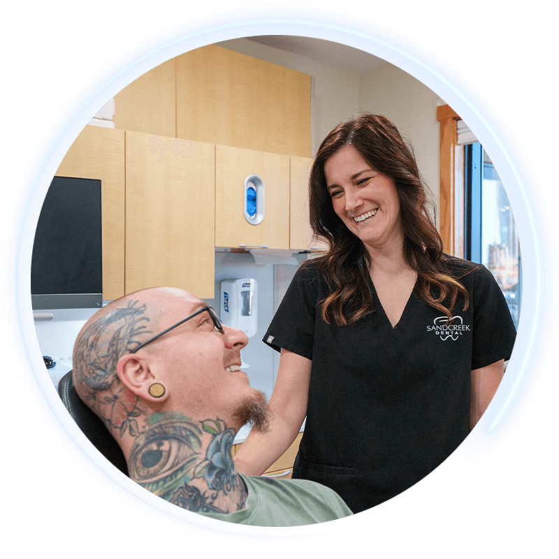 rda with dental patient