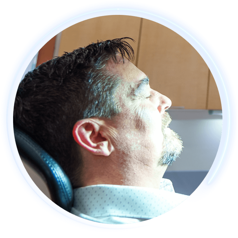sedatied patient relaxed