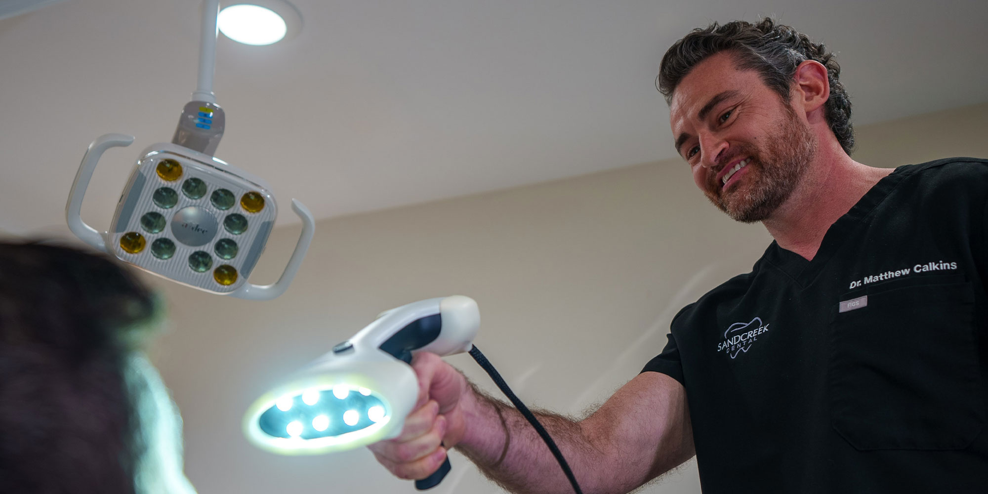 whitening being done dr calkins